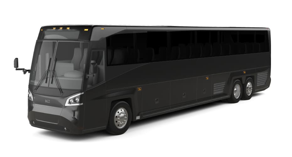 Carey Luxury Motor Coach MCI D45 LE Coach Bus - Driver Side Front Angle View