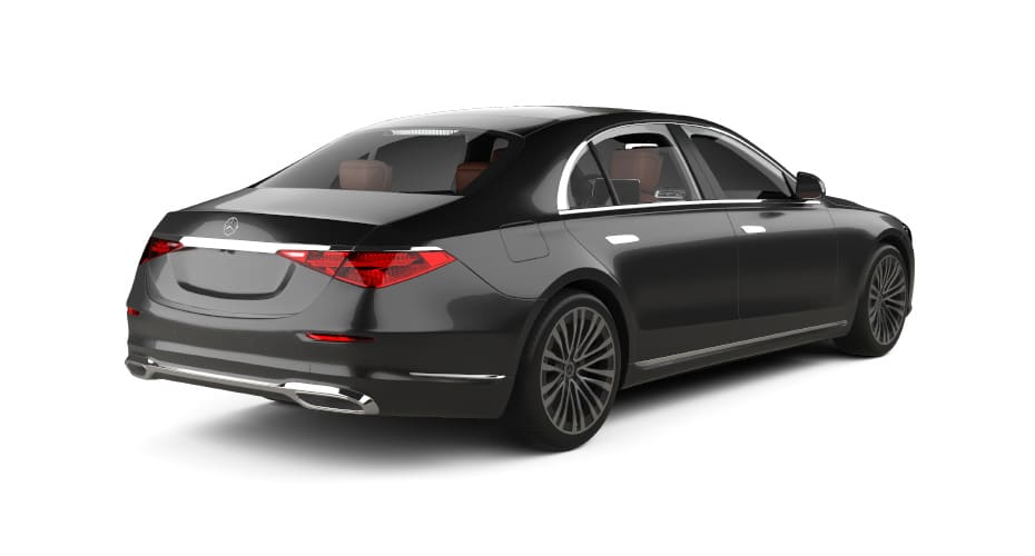 Carey Luxury Sedan Mercedes Benz S Class - Passenger Side Rear Angle View