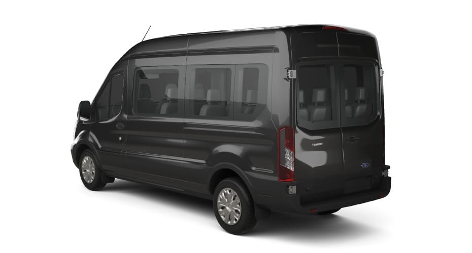 The Carey Executive Van -Ford Transit Van - Driver Side Rear Angle View