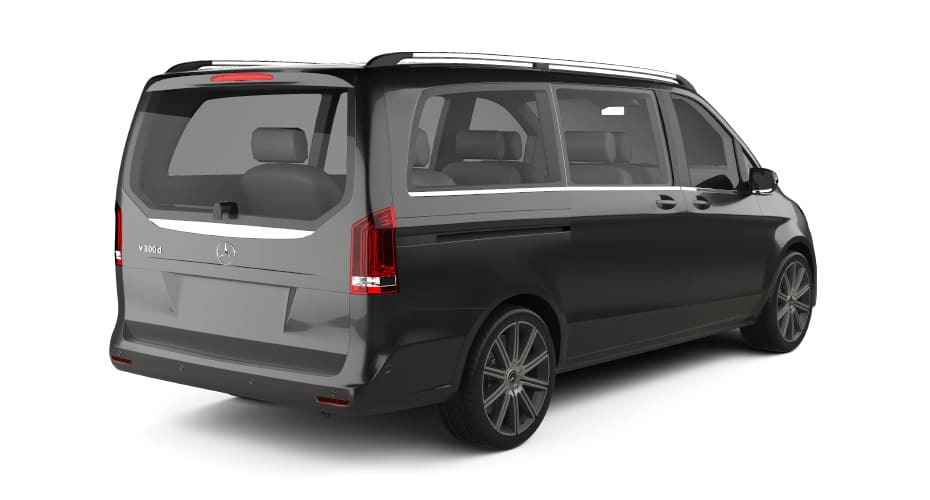 The Carey MPV Mercedes Benz V Class - Passenger Side Rear Angle View